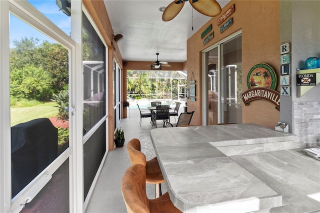 view of sunroom / solarium