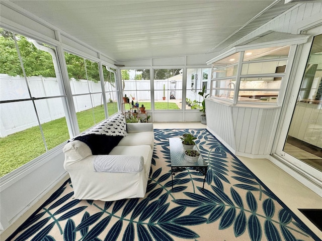 view of sunroom