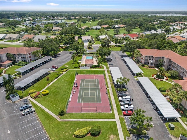 drone / aerial view with a residential view