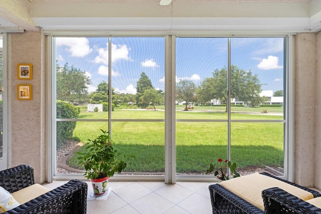 view of sunroom