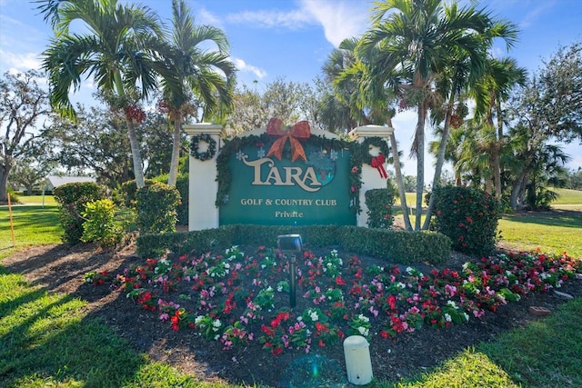 view of community sign