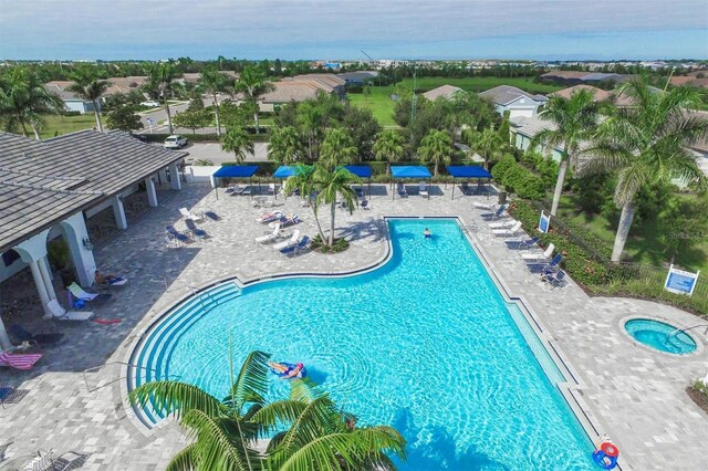 view of pool with a patio area