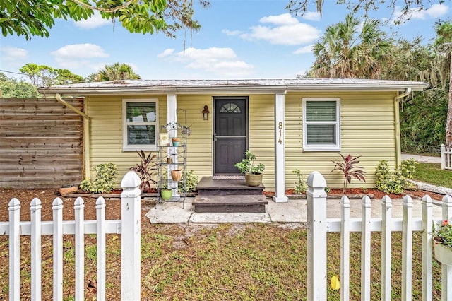 view of front of property with a porch