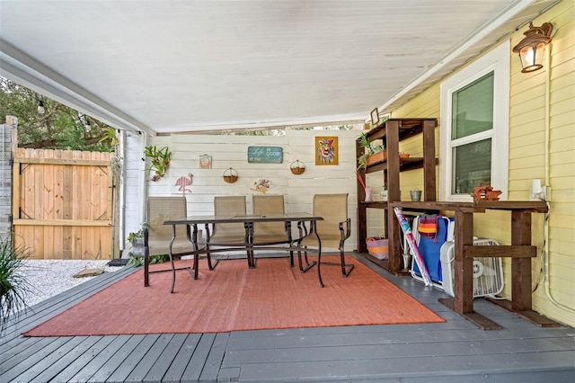 view of wooden terrace