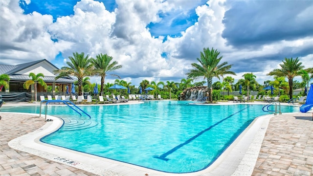 view of pool with a patio