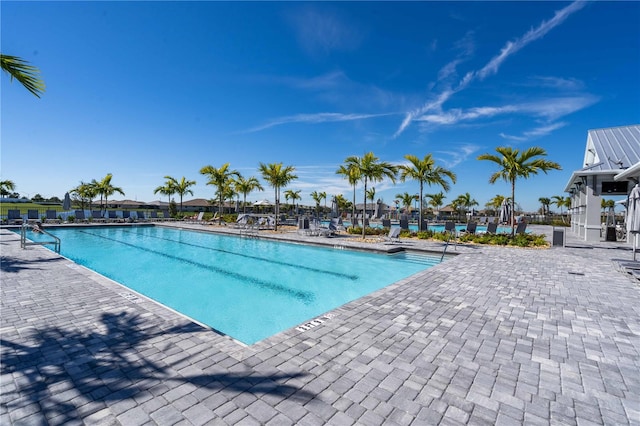 view of pool with a patio