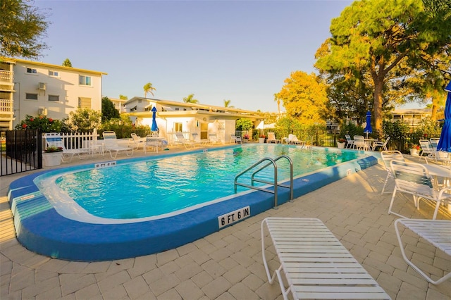 view of pool with a patio