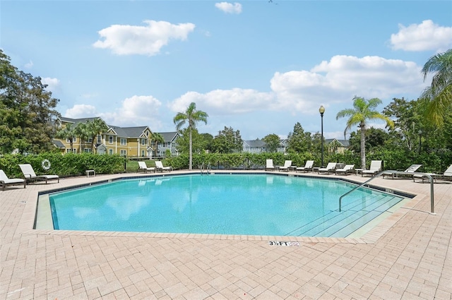 view of pool with a patio area