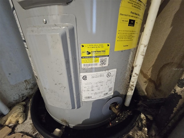 room details with electric water heater