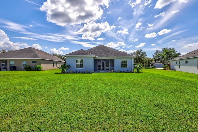 view of front of house with a front yard