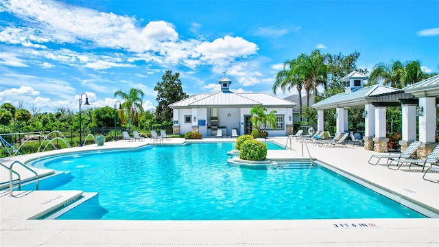 view of pool with a patio