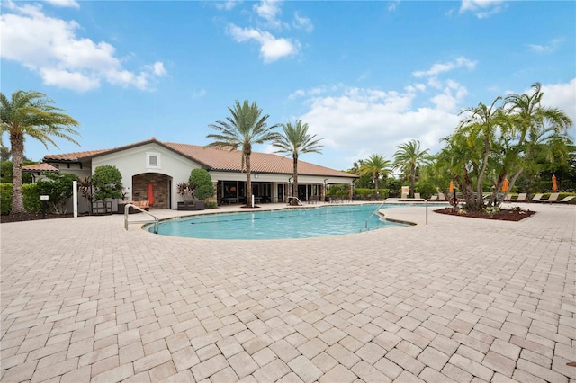 view of pool with a patio area