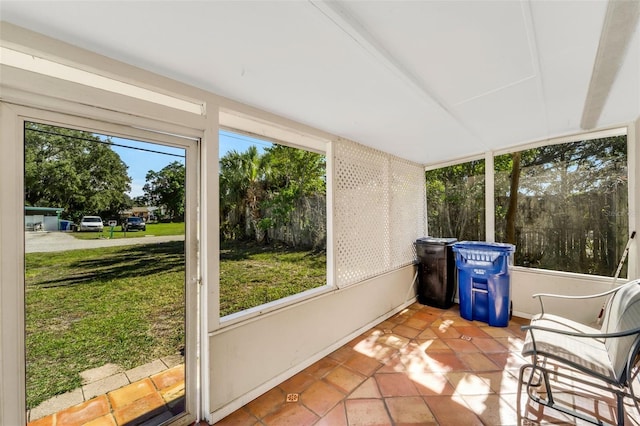 view of sunroom