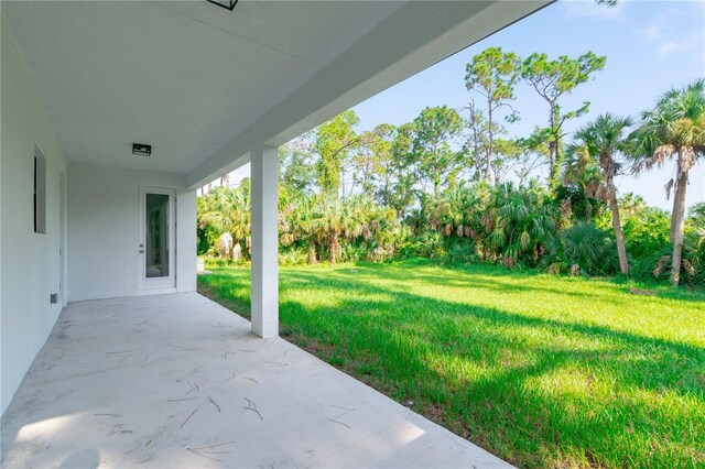 view of yard with a patio