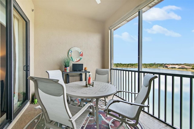 view of sunroom