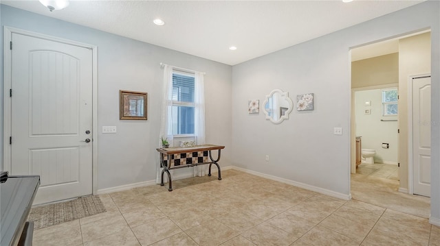 view of tiled foyer