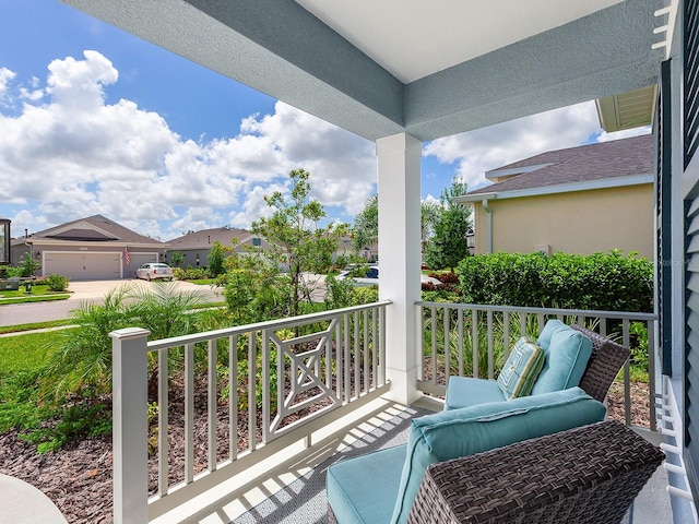 balcony with covered porch