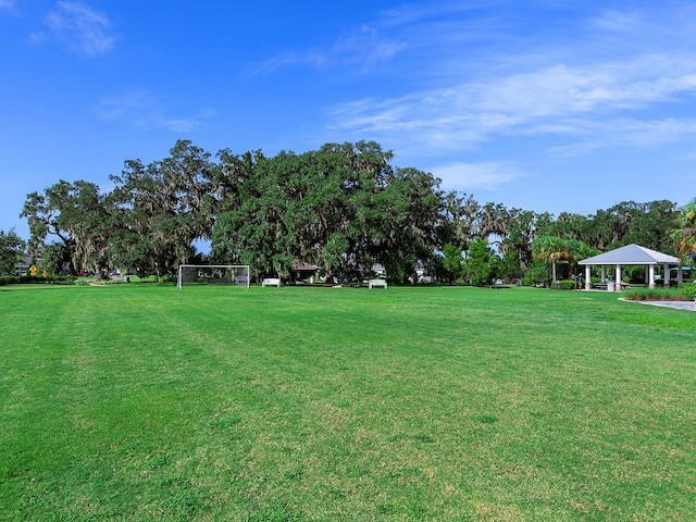 view of yard featuring a gazebo