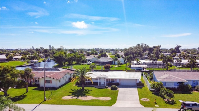 drone / aerial view featuring a residential view