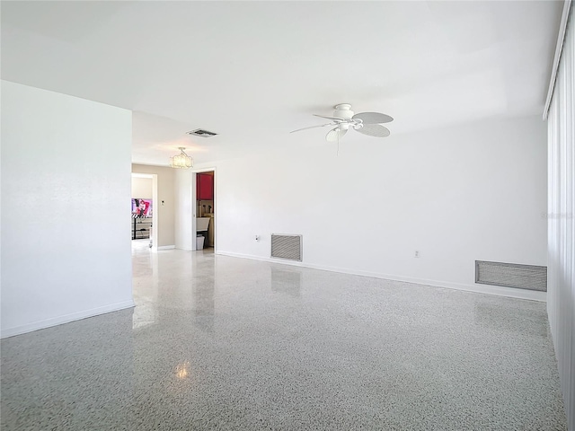 unfurnished room featuring ceiling fan