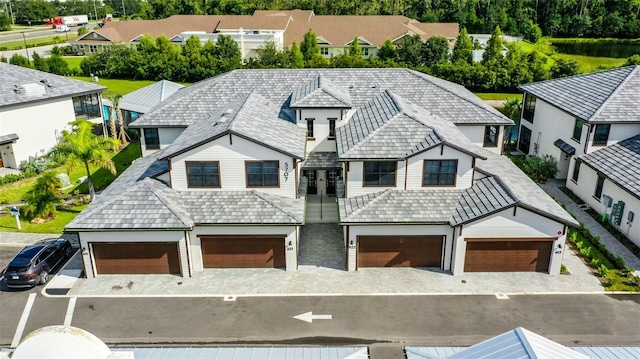 aerial perspective of suburban area
