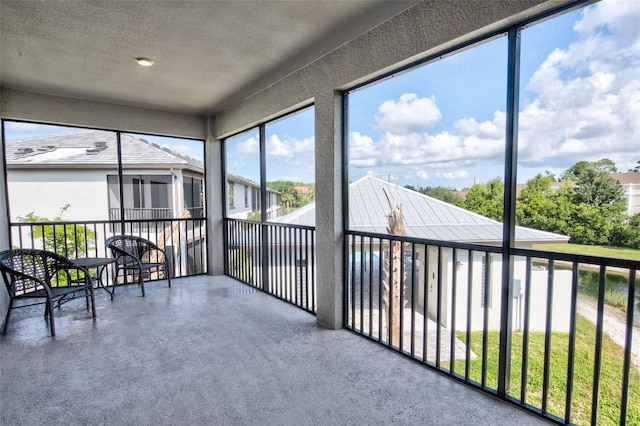 view of sunroom / solarium