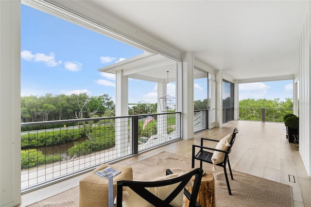 view of sunroom / solarium