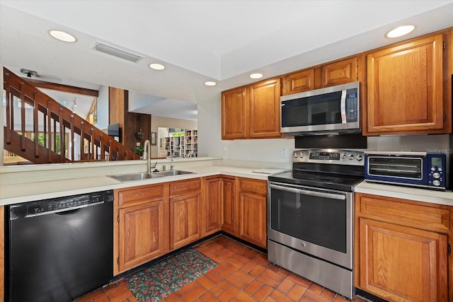 kitchen with sink and stainless steel appliances