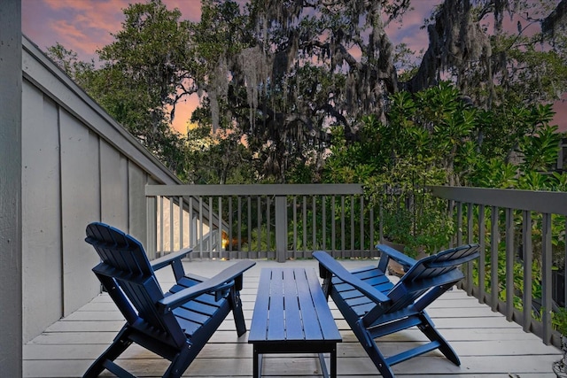 view of deck at dusk