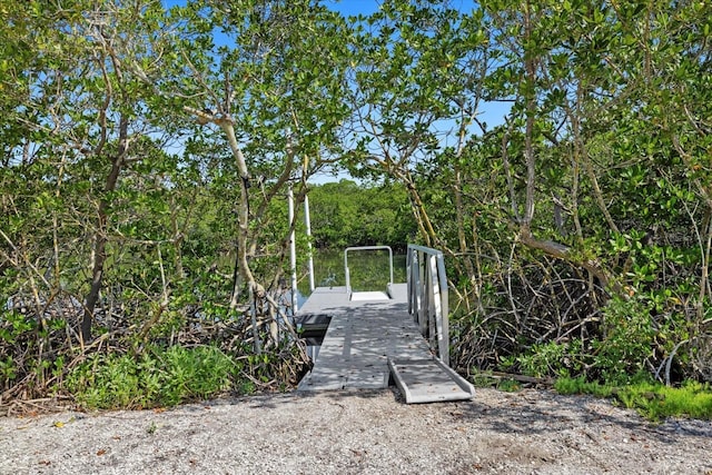 view of dock