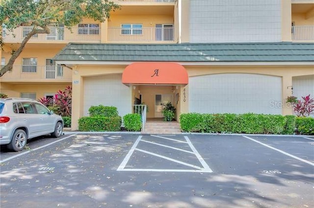 view of property with a garage