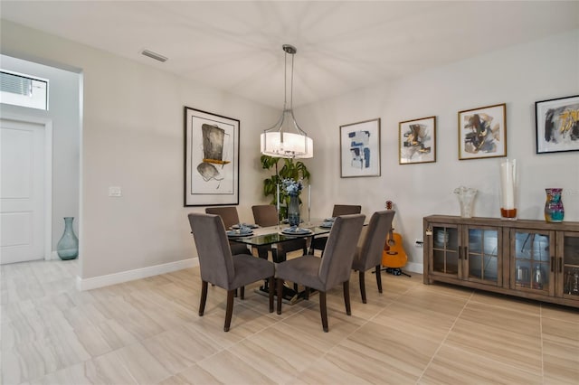 view of dining area