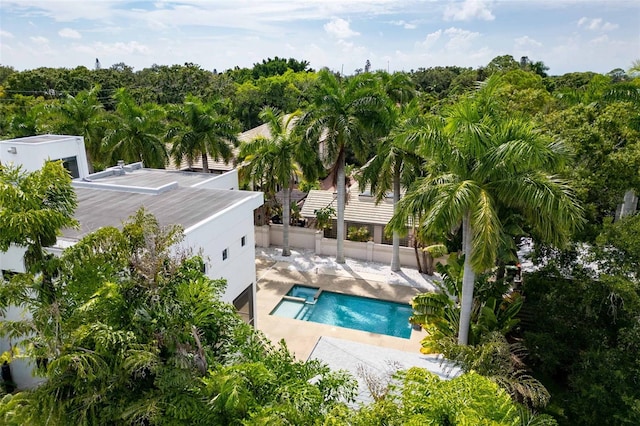 view of pool featuring a patio area