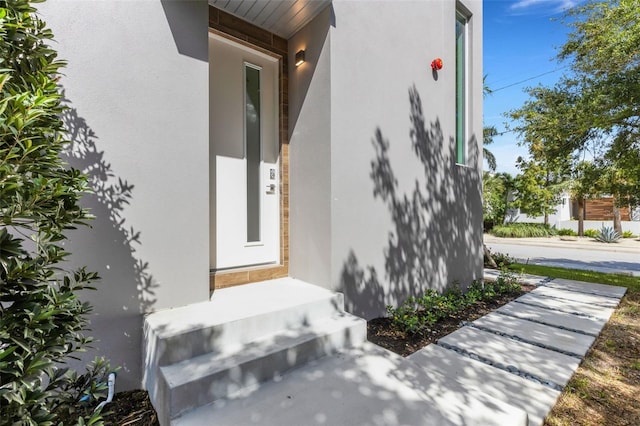 view of doorway to property