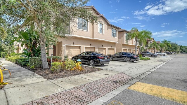 view of building exterior with a garage