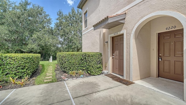 view of doorway to property