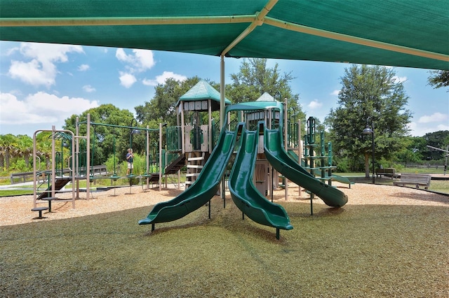 view of jungle gym