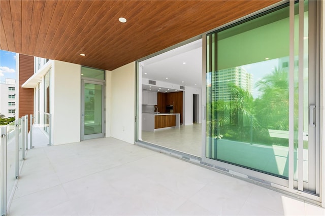 view of patio / terrace with sink