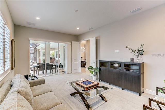 view of carpeted living room