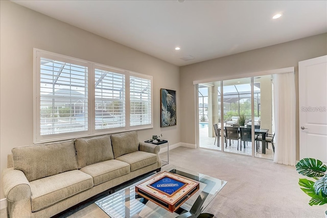 view of carpeted living room