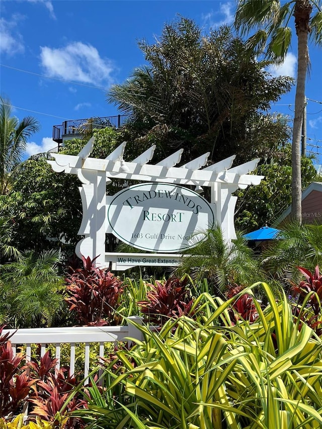 view of community sign