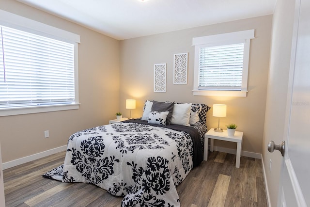 bedroom featuring hardwood / wood-style flooring