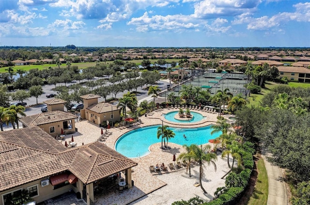 view of pool featuring a patio area