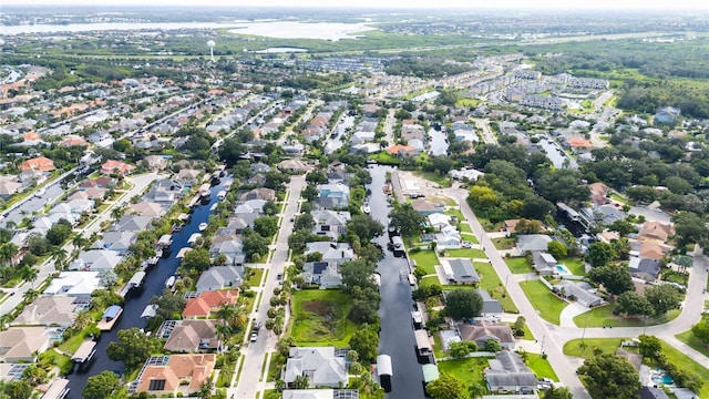 aerial view with a residential view