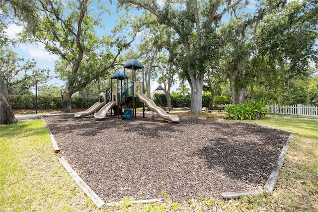 4532 Shark Dr, Bradenton, FL 34208 - community playground featuring a lawn and fence