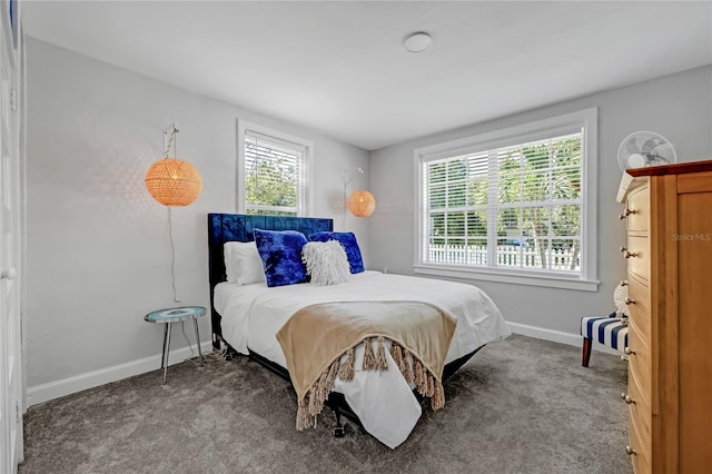 bedroom with carpet floors