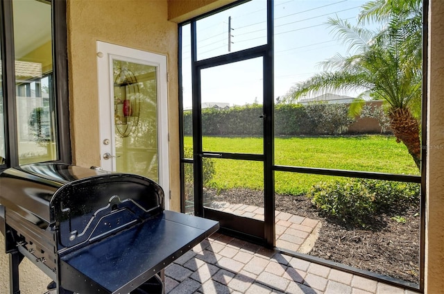 view of sunroom