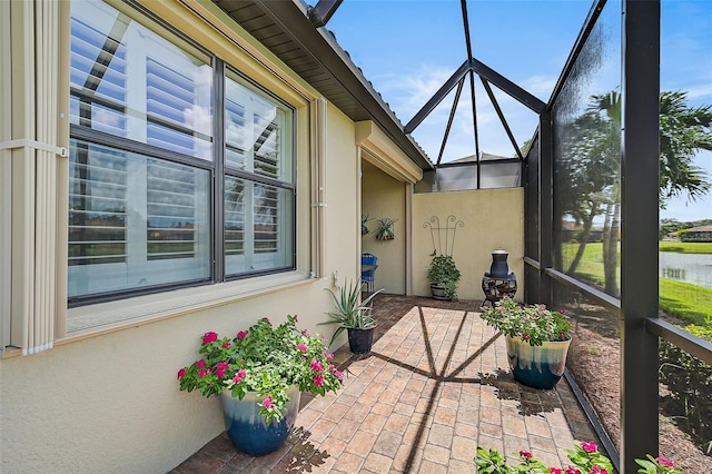 view of sunroom