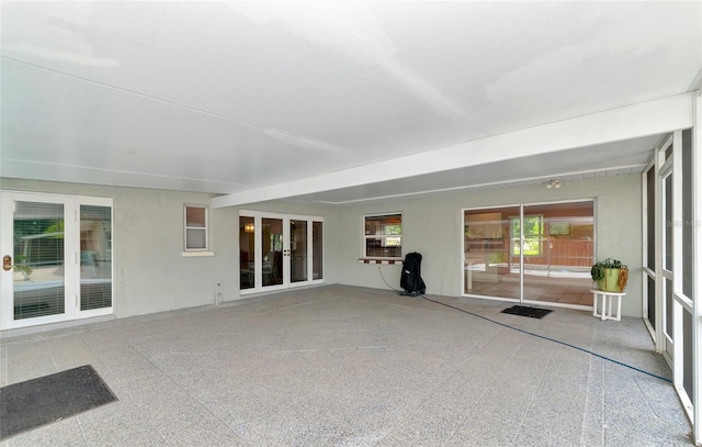 exterior space featuring french doors