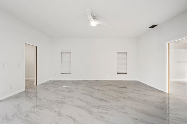 empty room with ceiling fan